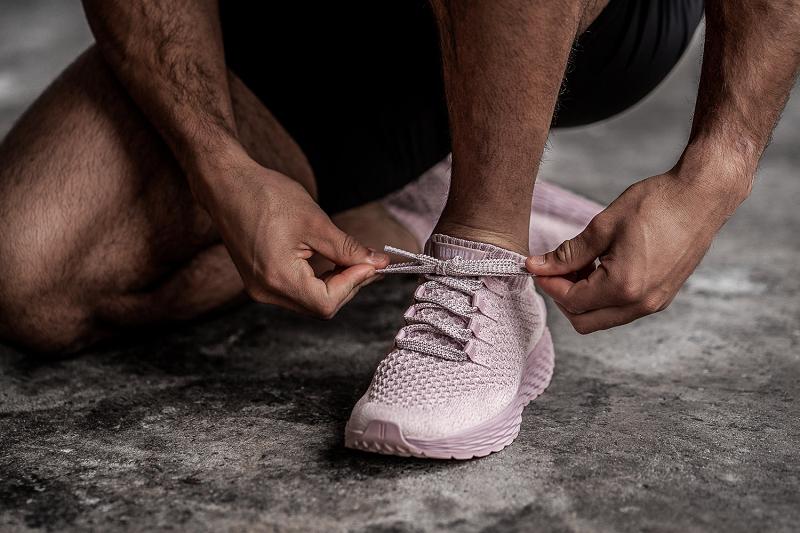 Men's Nobull Lilac Knit Running Shoes Pink | SG I2018L